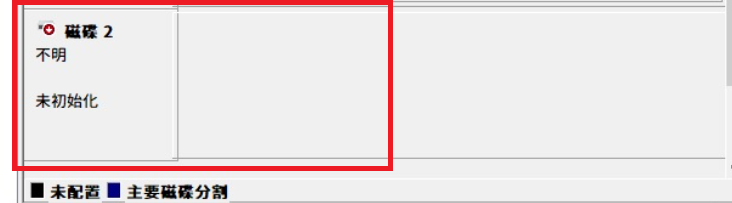 磁碟未配置未初始化未顯示磁碟空間