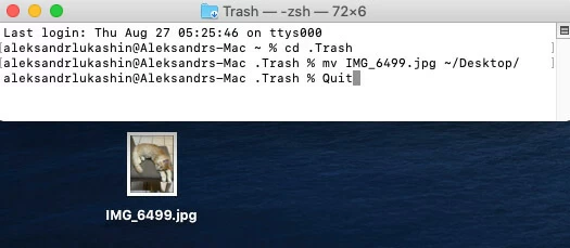 mac系統用命令恢復刪除的檔案