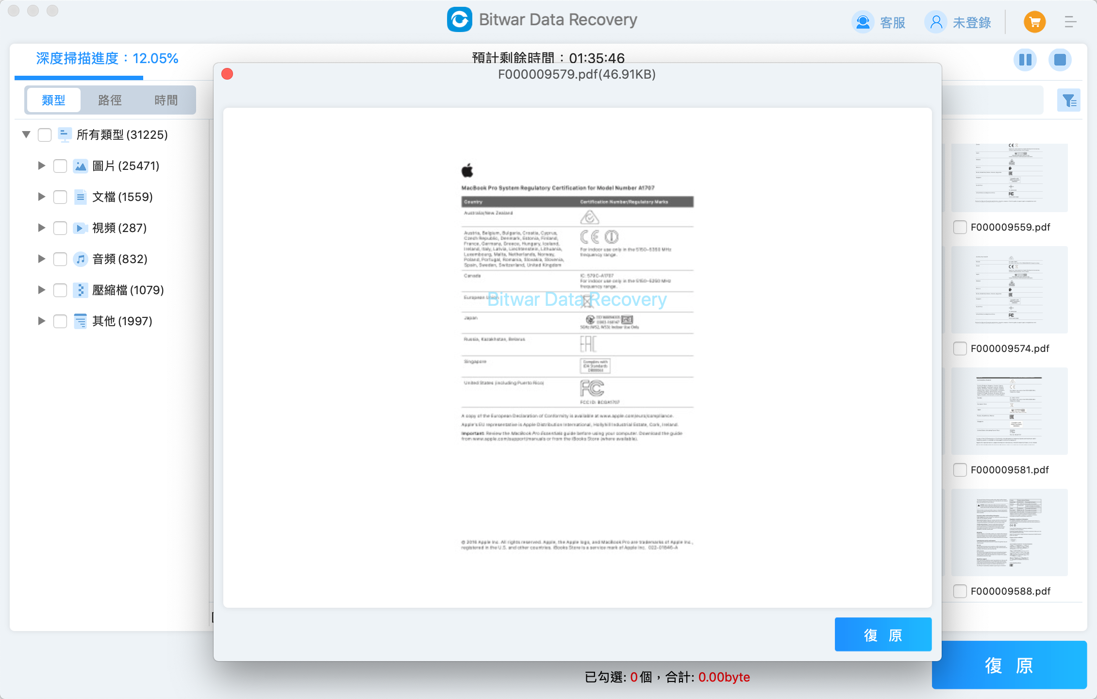 bitwar data recovery for mac-pdf預覽