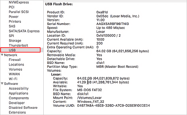 mac-應用程式-工具程式-系統資訊-USB-查看USB詳細資訊