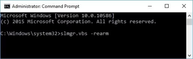 命令slmgr.vbs –rearm