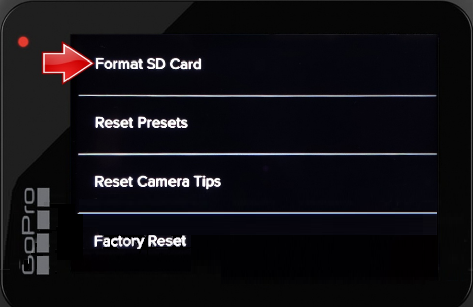 GoPro-設定-首選項-reset重置-格式化SD卡